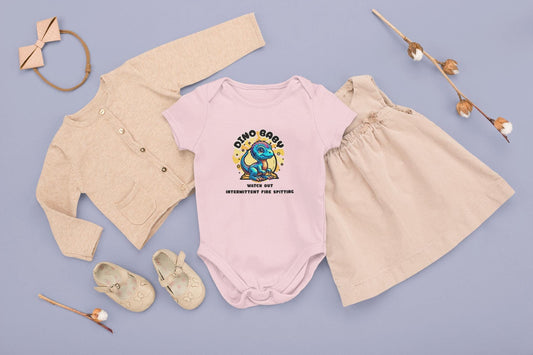 Baby Onesie - "Dino Baby" Baby Suit, Newborn Gift, Toddler Outfit, Baby Shower Gift, Baby Clothes, Spring Wear, Bodysuits for Newborn