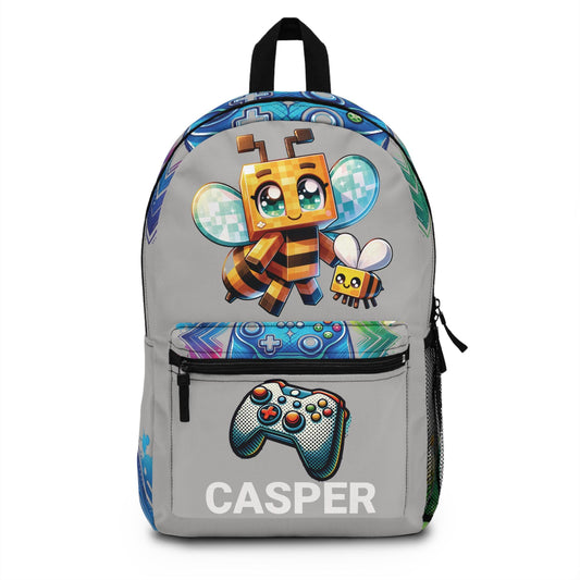 Personalized Name Gamer School Bookbag, Gaming Back to School Gear,  Game Characters School Bag for Boys & Girls, Gamer Back to School Bag