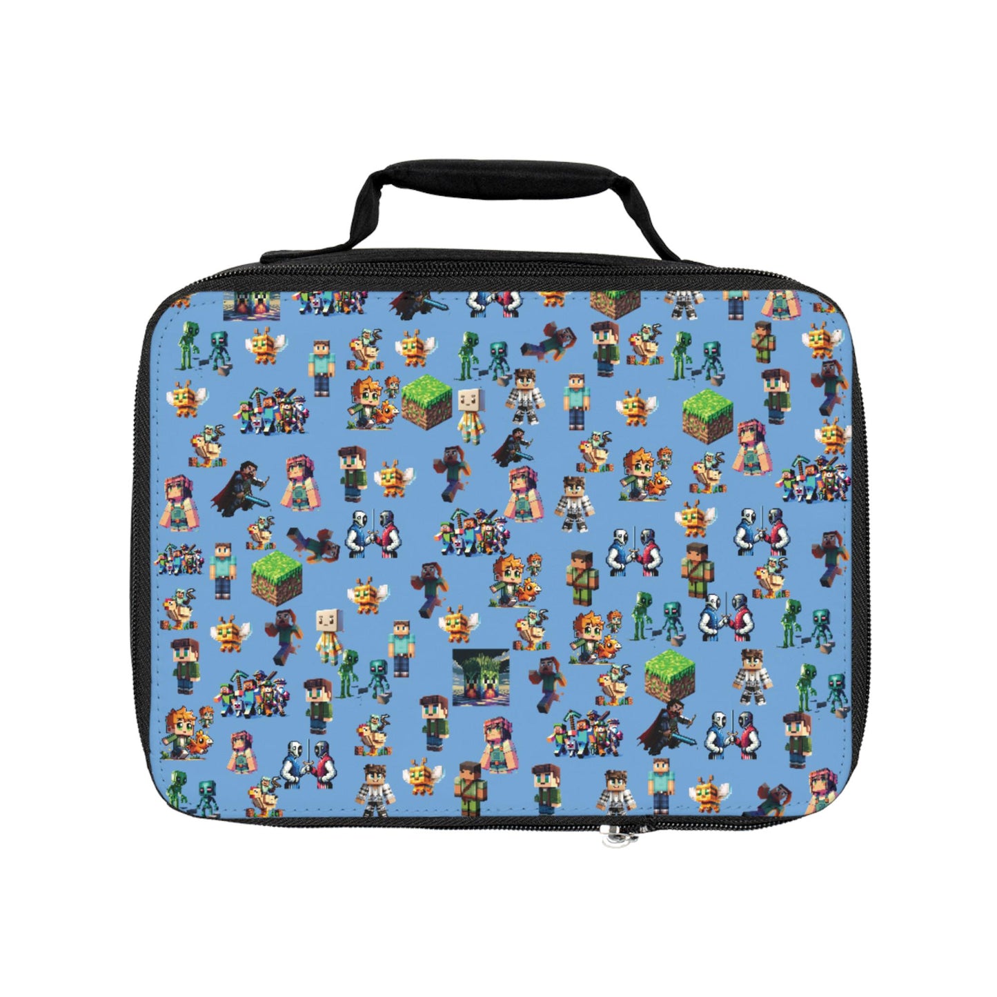 Minecraft Inspired Vibrant Kids Lunch Bag, Perfect for Back to School, Picnics, and Playdates, Gamer Enthusiast Lunch Bag, School Lunch Bag