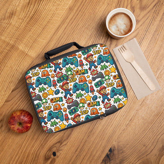 Video Game Lunch Bag - Perfect for Back to School, Picnics, and Playdates, Gamer Enthusiast Lunch Bag, School Lunch Bag for Girls & Boys