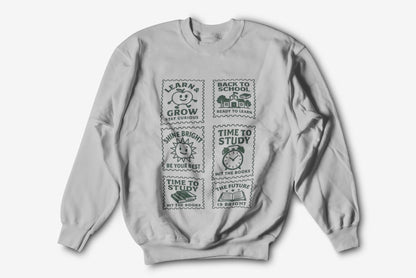 Youth Motivational Crewneck Sweatshirt, Back to School Gift, Study Motivation Apparel, Positive Quotes Sweatshirt, Comfortable Kids