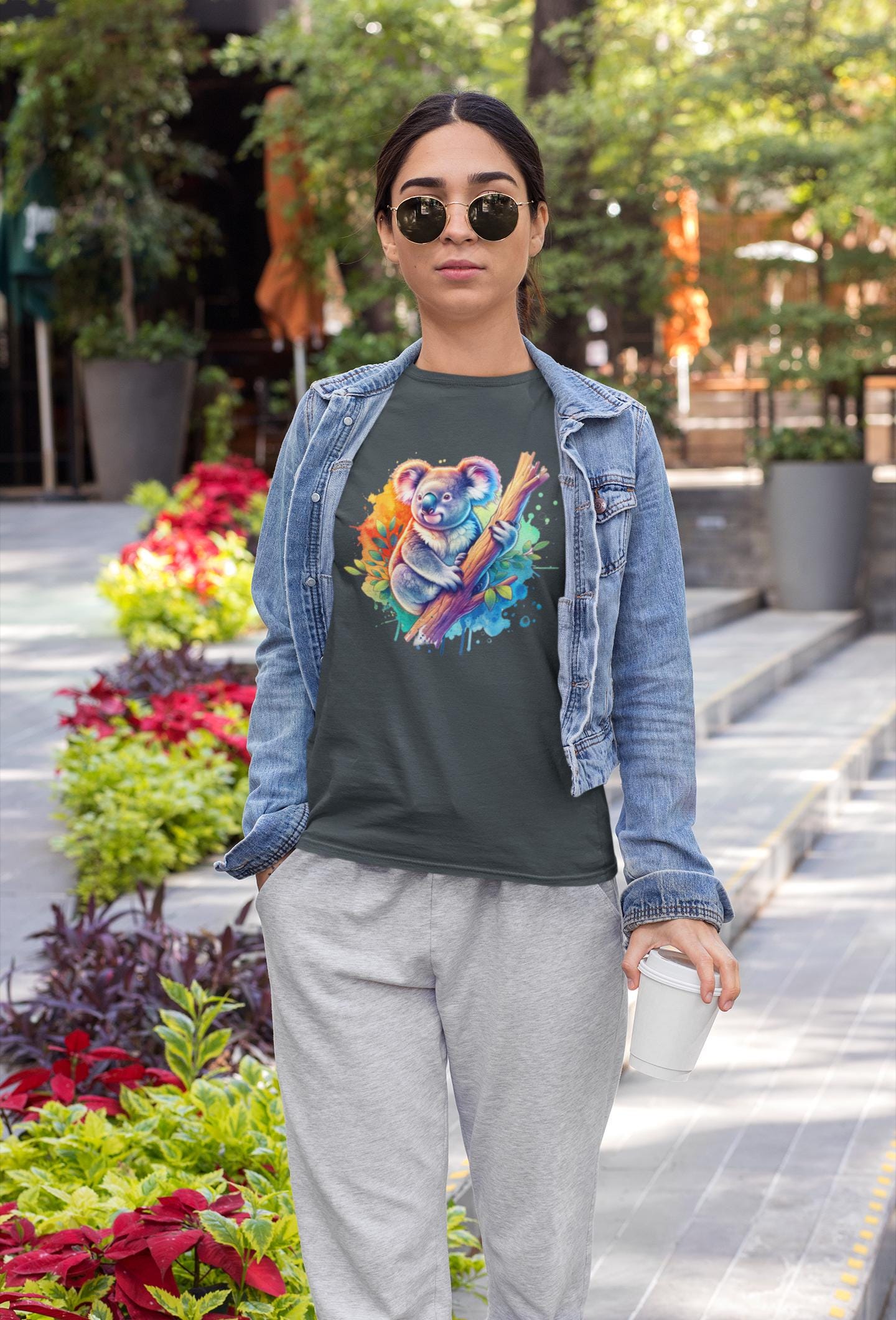 Koala Lover Graphic Art Tshirt, Cute Animal Tshirt, Gifts For Her  Him, Animal Lover Shirt, Funny Animal Shirt, Casual Comfort Colors Tee