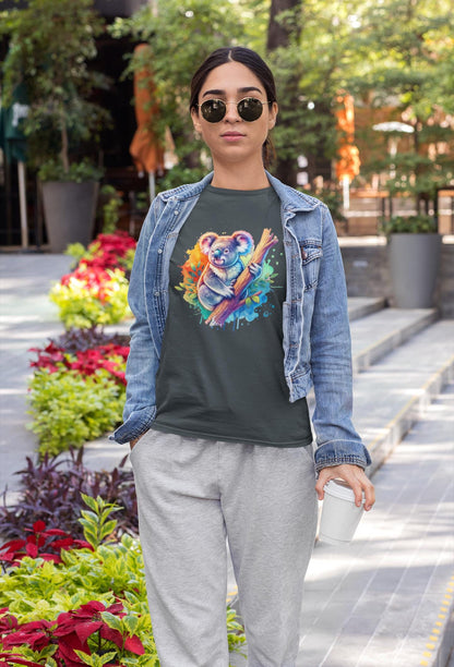 Koala Lover Graphic Art Tshirt, Cute Animal Tshirt, Gifts For Her  Him, Animal Lover Shirt, Funny Animal Shirt, Casual Comfort Colors Tee